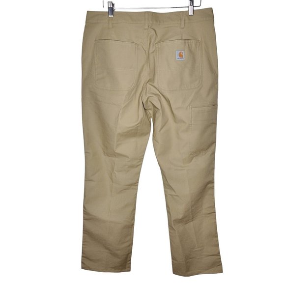 Carhartt NEW Original Size 14 Khaki Tan Rugged Professional Women's‎ Pants - Picture 2 of 9